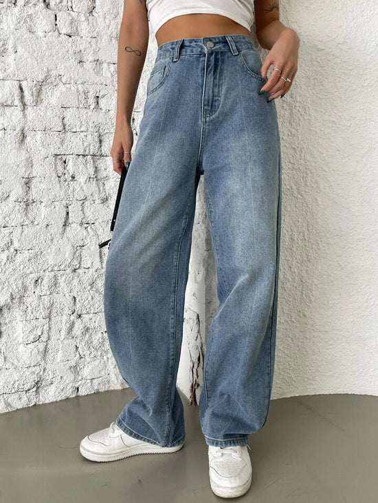Fabshein DAZY High Waist Straight Leg Jeans