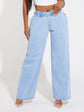 FABSHEIN SXY Elastic Waist Wide Leg Jeans