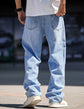 Fabshein Manfinity Hypemode Men Cotton Bleach Wash Straight Leg Jeans