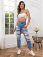 Fabshein Ripped Mom Fit Jeans