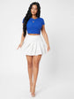 FabSHEIN PETITE Pleated Flared Hem Skirt