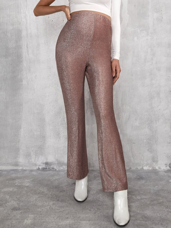 Fabshein Glitter Flare Leg Pants