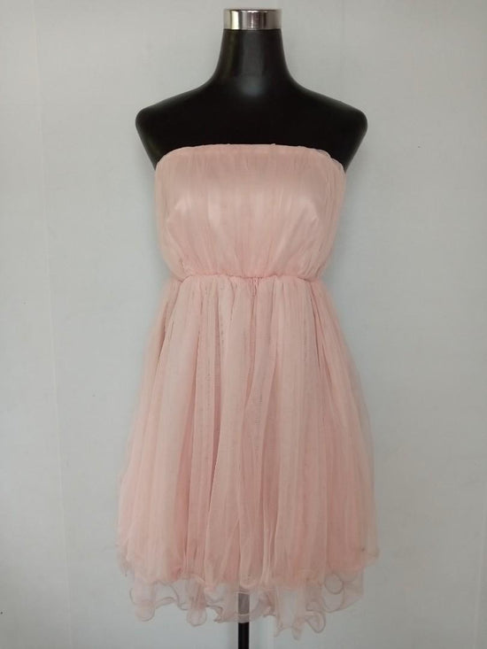 Fabshein holiday lady peach tulle mini gown | peach tulle mini dress