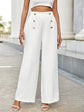 Fabshein Privé Button Detail Wide Leg Pants