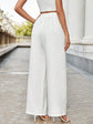 Fabshein Privé Button Detail Wide Leg Pants