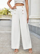 Fabshein Privé Button Detail Wide Leg Pants