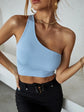 Fabshein One Shoulder Crop Top