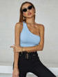 Fabshein One Shoulder Crop Top