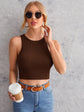 Fabshein Essnce Rib-Knit Crop Tank Top